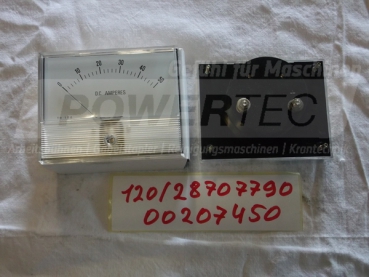 JUNGHEINRICH Messinstrument 106 x 83 mm     Range: 0 - 50 A