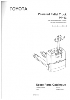 Preview: Toyota Ersatzteilkatalog PP13 PoweredPalletTruck PP 13