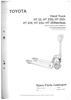Preview: Toyota Ersatzteilkatalog 7SM16D Powered Pallet Stacker