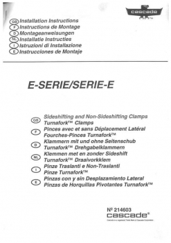 Preview: Cascade Bedienungsanleitung E-/Serie/-E & Montageanweisungen