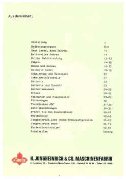 Jungheinrich Bedienungsanleitung ETM Ameise