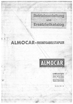 Preview: Almocar Betriebsanleitung Gabelstapler und Ersatzteilkatalog