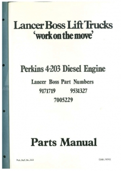 Preview: Lancer-Boss Ersatzteilliste Diesel-Motor Perkins 4*203 Diesel Motor