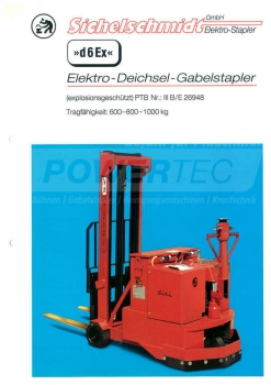 Preview: Sichelschmidt Bedienungsanleitung d6Ex Elektro-Deichsel-Gabelstapler