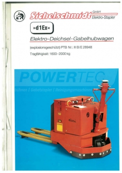 Preview: Sichelschmidt Bedienungsanleitung d1Ex Elektro-Deichsel-Gabelhubwagen