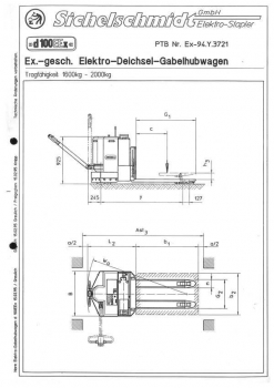 Preview: Sichelschmidt Bedienungsanleitung d100Ex Elektro-Deichsel-Gabelhubwagen