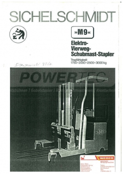 Preview: Sichelschmidt Bedienungsanleitung M9 Elektro-Vierweg-Schubmast-Stapler