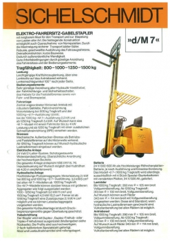 Preview: Sichelschmidt Bedienungsanleitung d/M7 Elektro-Fahrersitz-Gabelstapler 50137000