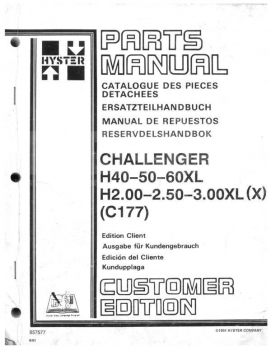 Hyster Ersatzteilkatalog Challenger H40-50-60XL/H2.00-2.50-3.00XL(X)(C177)