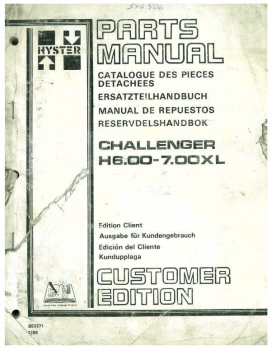 Preview: Hyster Ersatzteilkatalog Challenger H6.00-7.00XL