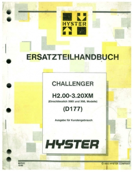 Hyster Ersatzteilliste Challenger H2.00-3.20XM+XMX+XML(D177)