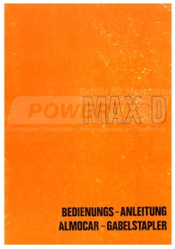 Preview: Almocar Bedienungsaleitung MAX D Gabelstapler