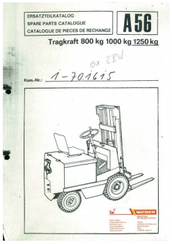 Preview: Jungheinrich Ersatzteilkatalog A56 Tragkraft 800/1000/1250kg