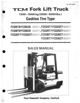 Preview: TCM Ersatzteilliste CushionTireType FCG 1500-3000kg(3000-6000lbs.)