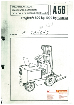 Jungheinrich Ersatzteilkatalog A56 Tragkraft 800/1000/1250kg