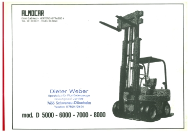 Almocar Ersatzteilliste D-Modelle 5000/6000/7000/8000