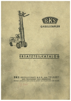 BKS Ersatzteilkatalog Ve-2024/2424/3024 (5013-6933) Elektro-Gabelstapler
