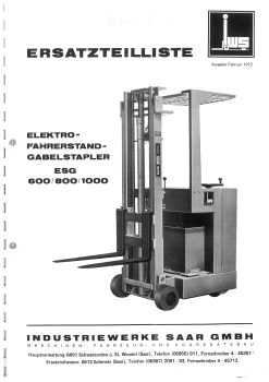 IWS Ersatzteilliste ESG 600/800/1000 Elektro-Fahrerstand-Gabelstapler
