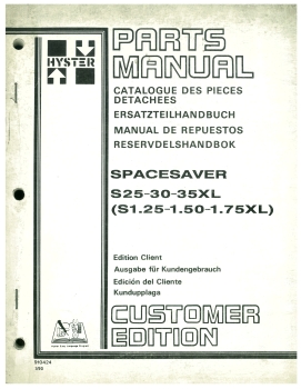 Hyster Ersatzteilkatalog S25-30-35XL Spacesaver (S1.25-1.50-1.75XL)