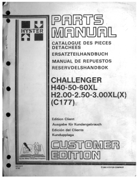 Hyster Ersatzteilkatalog Challenger (5013-7016)
