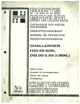 Hyster Ersatzteilkatalog Challenger H40-50-60XL (H2.00-2.50-3.00XL)