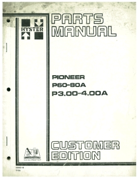 Hyster Ersatzteilkatalog Pioneer P60-80A/P3.00-4.00A