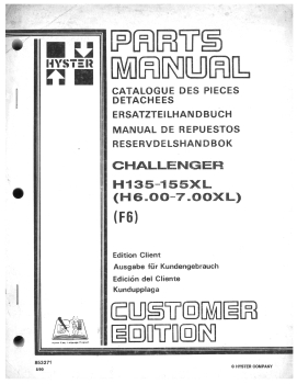 Hyster Ersatzteilkatalog Challenger H135-155XL/(H6.00-7.00XL)/(F6)