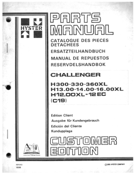 Hyster Ersatzteilkatalog Challenger H300-330-360XL/H13.00-14.00-16.00XL