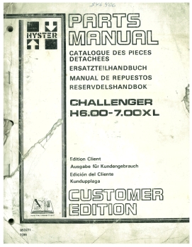 Hyster Ersatzteilkatalog Challenger H6.00-7.00XL