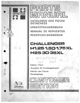 Hyster Ersatzteilkatalog Challenger (5013 7043)
