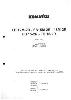 Komatsu Ersatzteilliste FB 12M/15M -2R 18M-2R / FB15-2R / FB18-2R