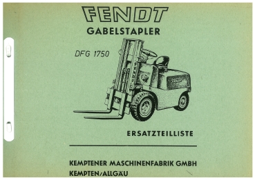 Fendt Ersatzteilliste DFG 1750 Gabelstapler (5013-9632)