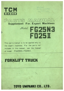 TCM Ersatzteilliste FG25N3/FD25II forklift truck