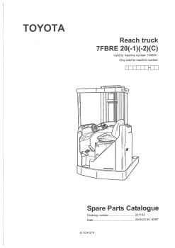 Toyota Ersatzteilliste7FBRE20(-1)(-2)(C) Reach truck