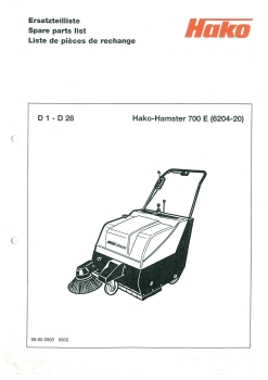 Hako Ersatzteilliste Hamster 700E Hako-Hamster 700 E (6204-20)