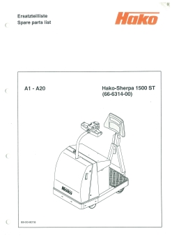 Hako Ersatzteilliste Sherpa Hako Sherpa 1500 ST