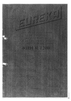 Eureka Ersatzteilliste Rider 1200