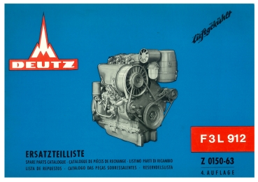 Deutz Ersatzteilliste F 3 L 912 Z 0150-63