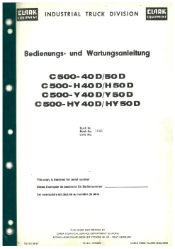 Clark Bedienungsanleitung C500-40D/50D C500-H40D/H50D C500-Y40D/Y50D C500-HY40D