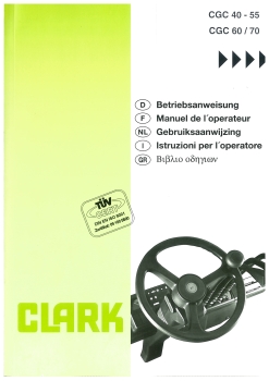Clark BetriebsanweisungCGC40-55 CGC60/70 CDC 60/70