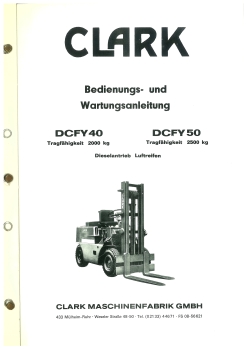 Clark Bedienungsanleitung DCFY40/50 und Wartungsanleitung