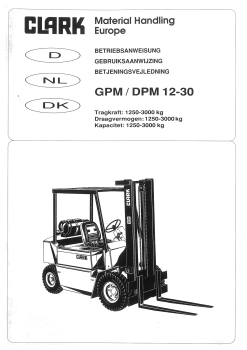 Clark Betriebsanweisung GPM/DPM 12-30 GPM/DPM12-20S GPM/DPM20-30