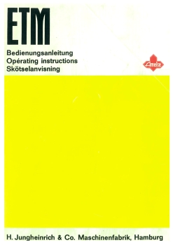 Jungheinrich Bedienungsanleitung ETM Ameise
