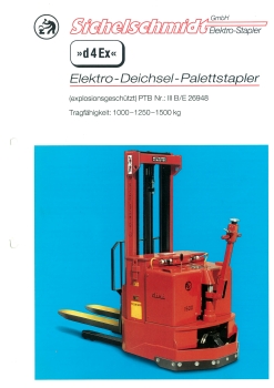 Sichelschmidt Bedienungsanleitung d4Ex Elektro-Deichsel-Palettenstapler