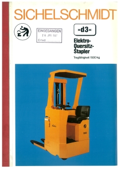 Sichelschmidt Bedienungsanleitung d3 Elektro-Quersitz-Stapler