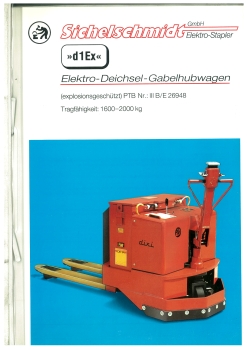 Sichelschmidt Bedienungsanleitung d1Ex Elektro-Deichsel-Gabelhubwagen