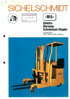 Sichelschmidt Bedienungsanleitung M9 Elektro-Vierweg-Schubmast-Stapler