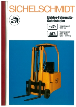 Sichelschmidt Bedienungsanleitung d/M7 Elektro-Fahrersitz-Gabelstapler 50137000
