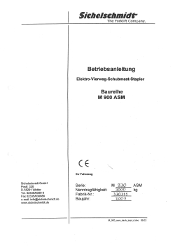 Sichelschmidt Betriebsanleitung M900 ASM Elektro-Vierweg-Schubmast-Stapler