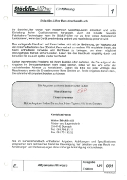 Stöcklin Betriebsanleitung EDP